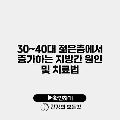 30~40대 젊은층에서 증가하는 지방간 원인 및 치료법