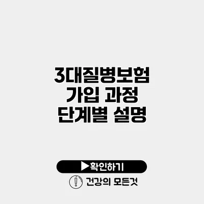 3대질병보험 가입 과정 단계별 설명