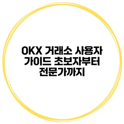 OKX 거래소 사용자 가이드 초보자부터 전문가까지