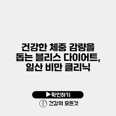 건강한 체중 감량을 돕는 블리스 다이어트, 일산 비만 클리닉