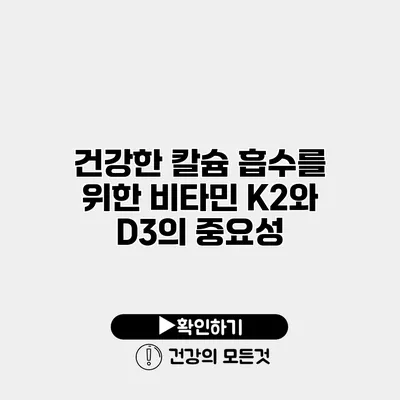 건강한 칼슘 흡수를 위한 비타민 K2와 D3의 중요성