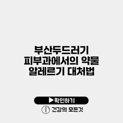 부산두드러기 피부과에서의 약물 알레르기 대처법