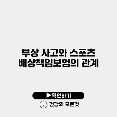 부상 사고와 스포츠 배상책임보험의 관계