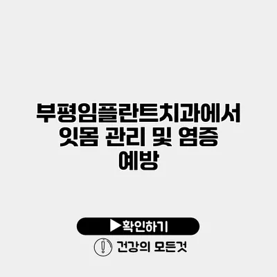 부평임플란트치과에서 잇몸 관리 및 염증 예방