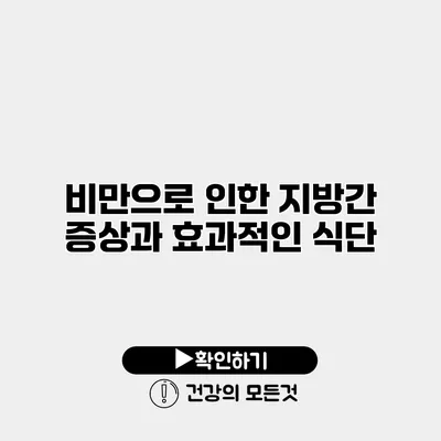 비만으로 인한 지방간 증상과 효과적인 식단