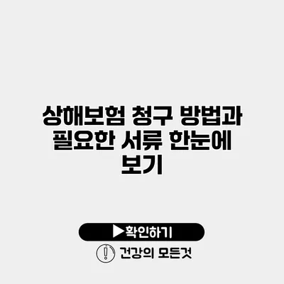 상해보험 청구 방법과 필요한 서류 한눈에 보기