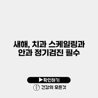 새해, 치과 스케일링과 안과 정기검진 필수