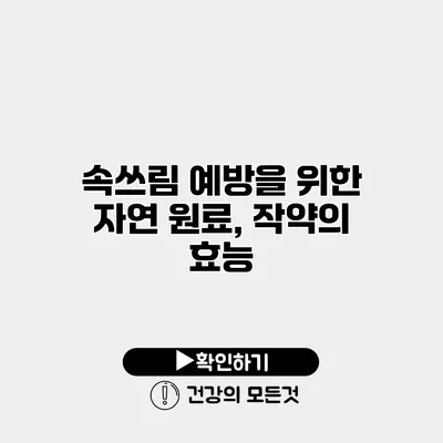 속쓰림 예방을 위한 자연 원료, 작약의 효능