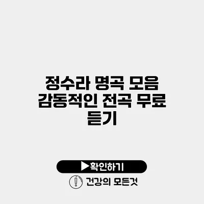 정수라 명곡 모음 감동적인 전곡 무료 듣기