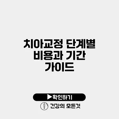 치아교정 단계별 비용과 기간 가이드