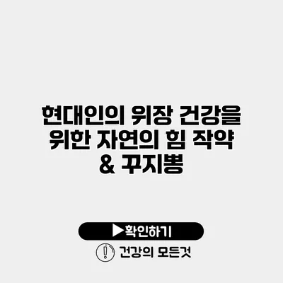 현대인의 위장 건강을 위한 자연의 힘 작약 & 꾸지뽕