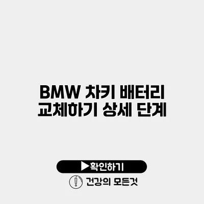 BMW 차키 배터리 교체하기 상세 단계