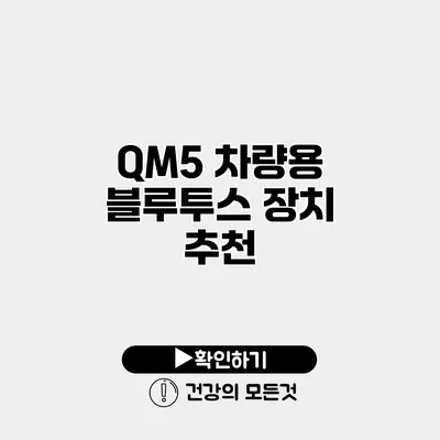 QM5 차량용 블루투스 장치 추천