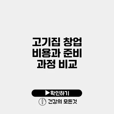 고기집 창업 비용과 준비 과정 비교