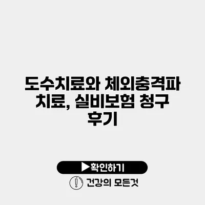 도수치료와 체외충격파 치료, 실비보험 청구 후기
