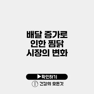 배달 증가로 인한 찜닭 시장의 변화