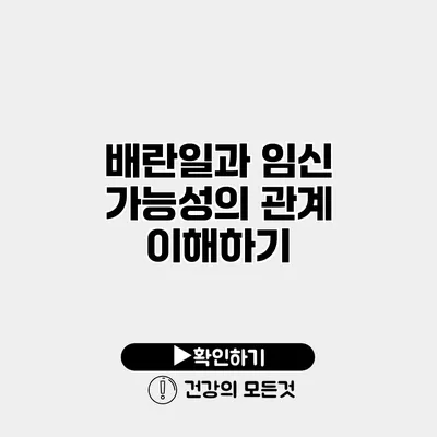 배란일과 임신 가능성의 관계 이해하기