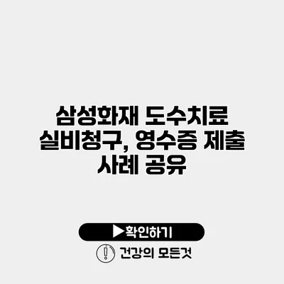삼성화재 도수치료 실비청구, 영수증 제출 사례 공유