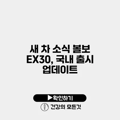 새 차 소식 볼보 EX30, 국내 출시 업데이트