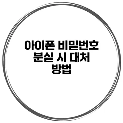 아이폰 비밀번호 분실 시 대처 방법