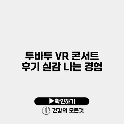 투바투 VR 콘서트 후기 실감 나는 경험